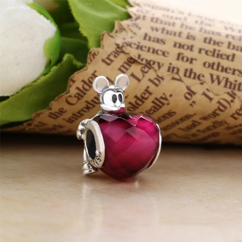 (bilde for) Pandora Disney, Mickey Love Heart Charm - 797168NFR - Vis 3