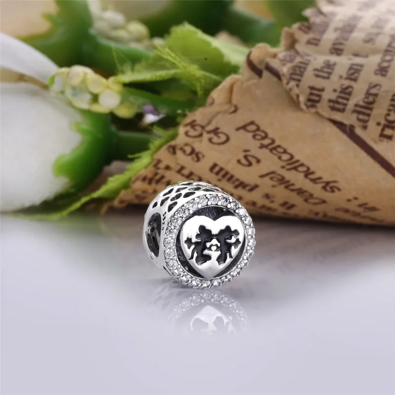 (bilde for) Pandora Disney, Mickey & Minnie Love Charm - 791957CZ - Vis 2