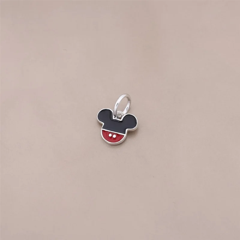 (bilde for) Pandora Disney Mickey sølv dingler med svart og rød emalje - 791461ENMX - Vis 2