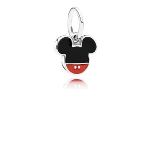(bilde for) Pandora Disney Mickey sølv dingler med svart og rød emalje - 791461ENMX