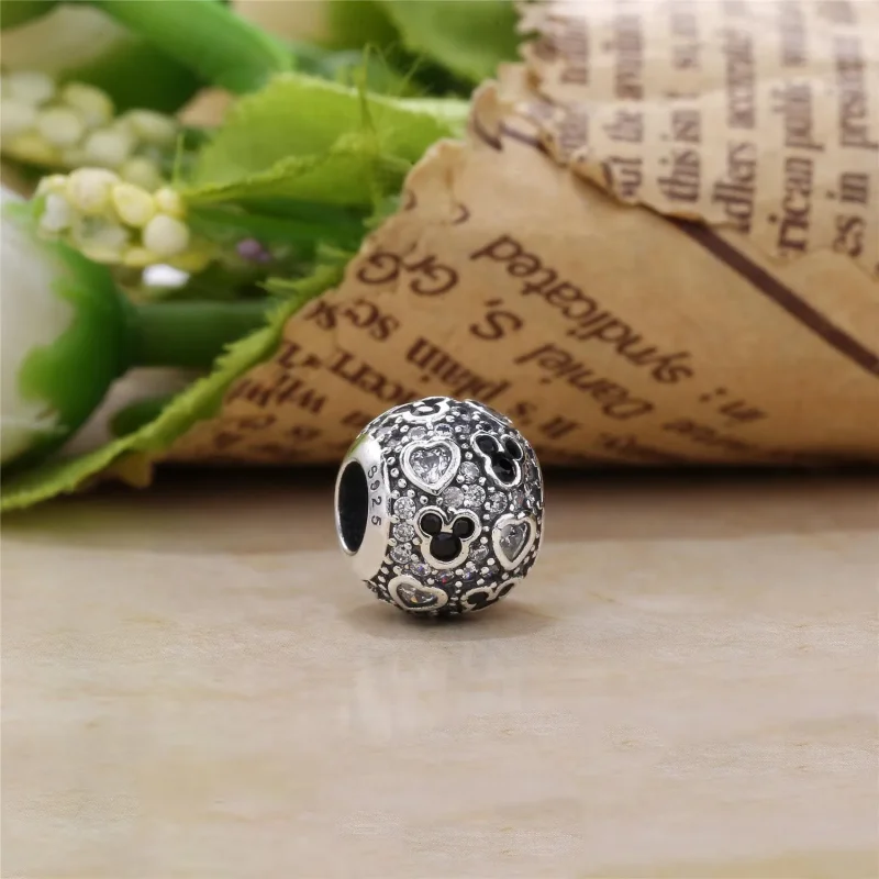 (bilde for) Pandora Disney Minnie sølv dingler med svart og rød emalje - 791460ENMX - Vis 3