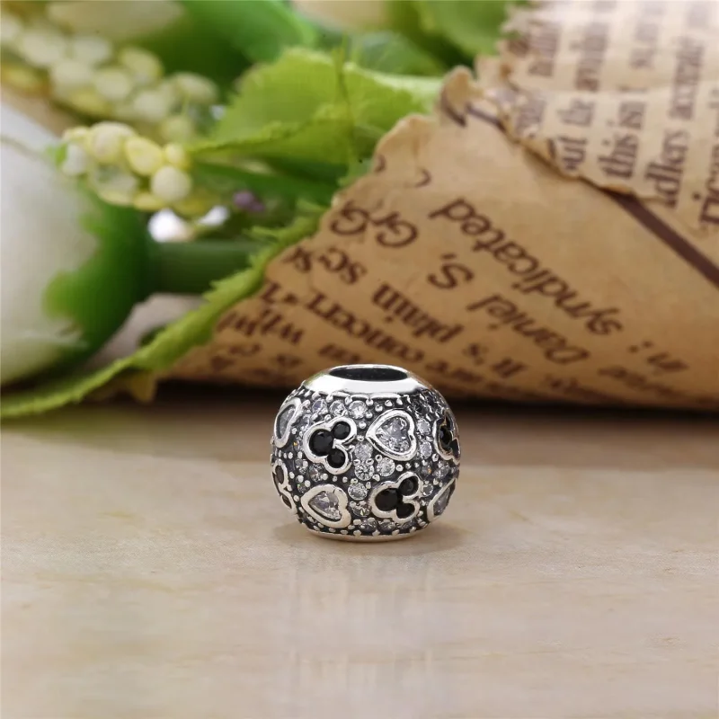 (bilde for) Pandora Disney Minnie sølv dingler med svart og rød emalje - 791460ENMX - Vis 4