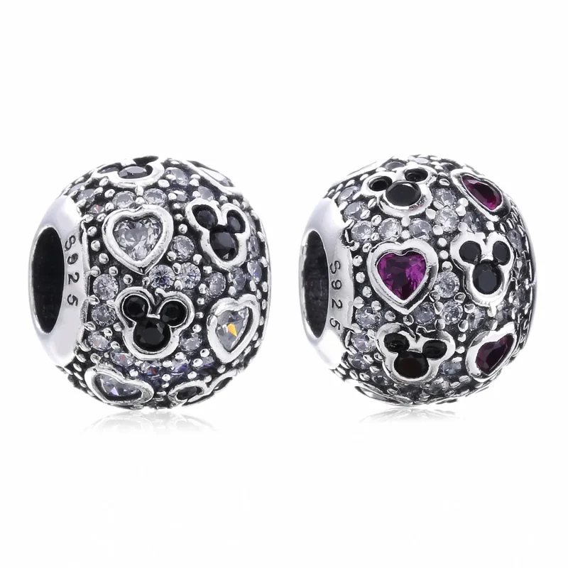 (bilde for) Pandora Disney Minnie sølv dingler med svart og rød emalje - 791460ENMX - Vis 5