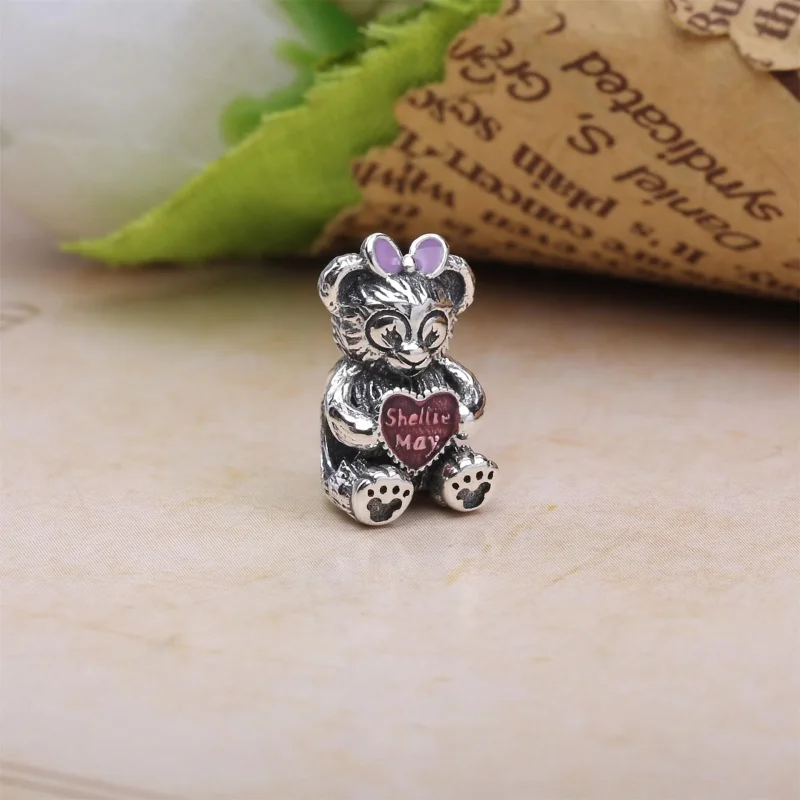 (bilde for) Pandora Disney ShellieMay silver charm with pink enamel - 792130ENMX - Vis 2