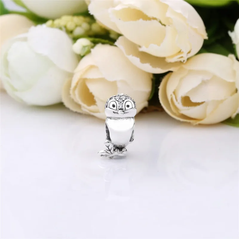 (bilde for) Pandora Disney Snow White bird silver charm with clear cubic zirconia - 797166CZ - Vis 2
