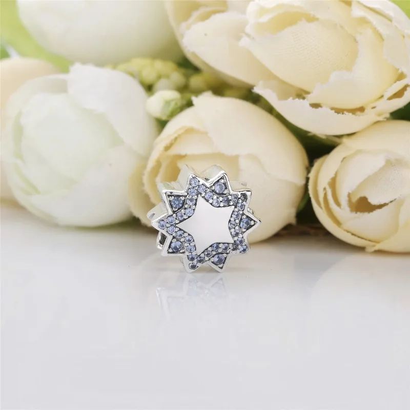 (bilde for) Pandora Disney star silver charm with light blue crystal and clear cubic zirconi - Vis 3