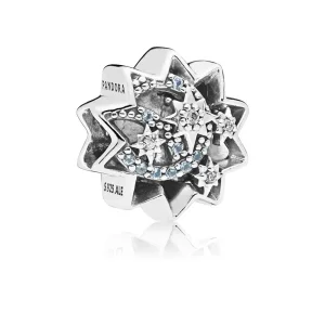 (bilde for) Pandora Disney star silver charm with light blue crystal and clear cubic zirconia - 797490NBL