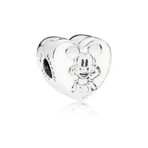 (bilde for) Pandora Disney Vintage Mikke Mus Hjerteformet Klemmecharm - 797169EN12