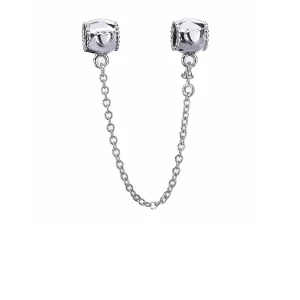 (bilde for) Pandora Embossed Heart Safety Chain - 796457CZ