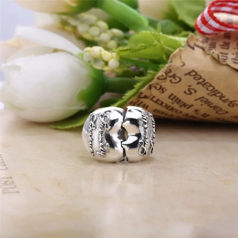 (bilde for) Pandora Family Forever silver heart clip - 796204 - Vis 4