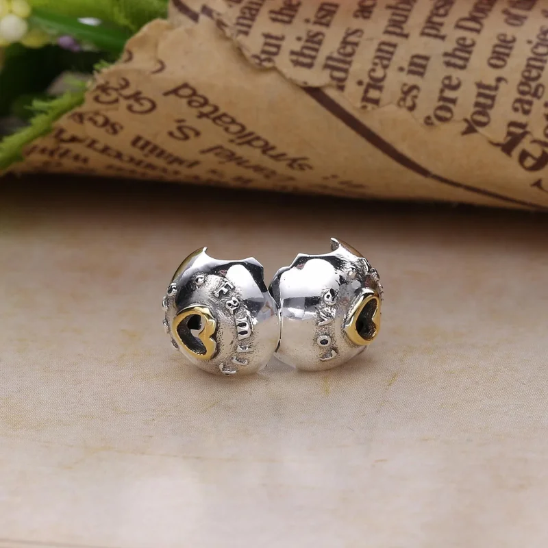 (bilde for) Pandora Family love silver clip with 14k - 792110 - Vis 3