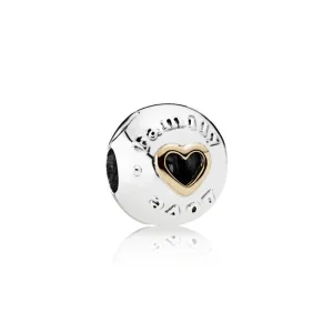 (bilde for) Pandora Family love silver clip with 14k - 792110