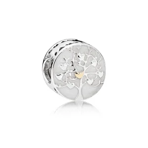 (bilde for) Pandora Family tree silver charm with 14k and silver enamel - 792106EN23