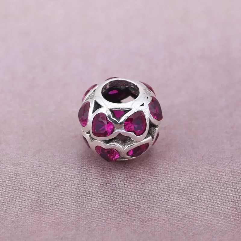 (bilde for) Pandora Fancy Pink Love Bonds Openwork Charm - 791250CZS - Vis 2