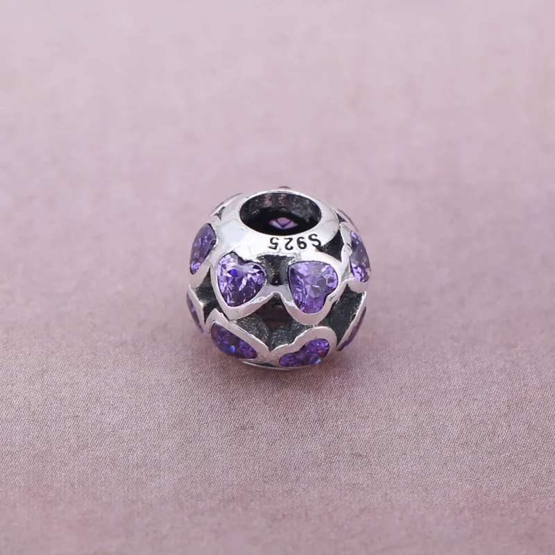 (bilde for) Pandora Fancy Pink Love Bonds Openwork Charm - 791250CZS - Vis 3