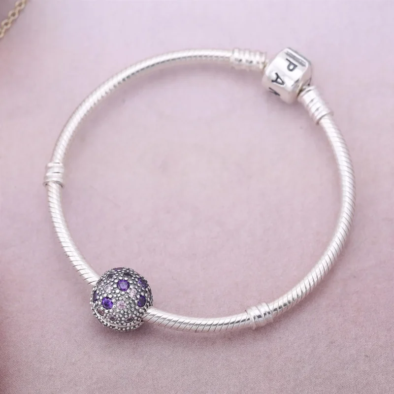 (bilde for) PANDORA Fancy Purple Cosmic Stars Clip - 791286CFPMX - Vis 2