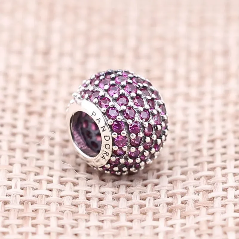 (bilde for) Pandora Fancy Purple Pavé Ball Charm - 791051CFP - Vis 2