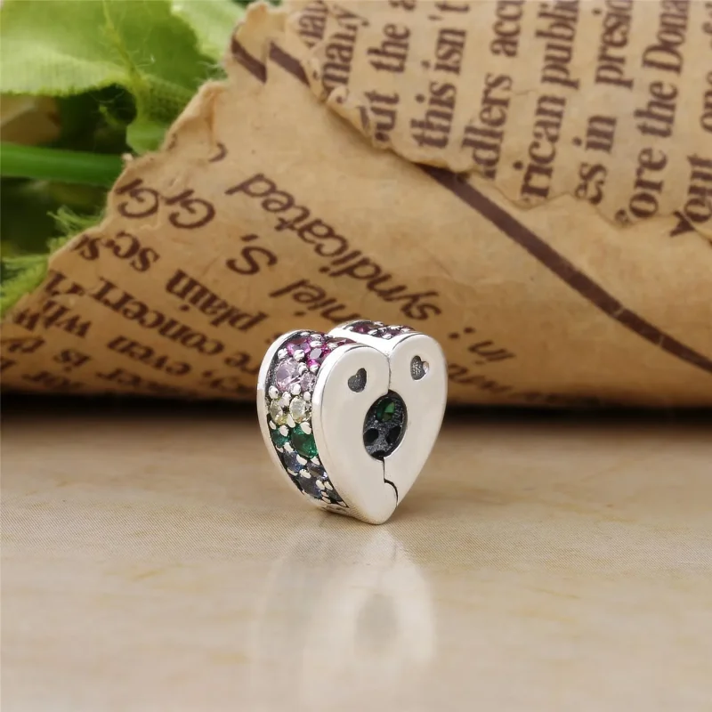 (bilde for) PANDORA flerfarget Arc of Love Clip, flerfargede CZ-krystaller - 797020NRPMX - Vis 3