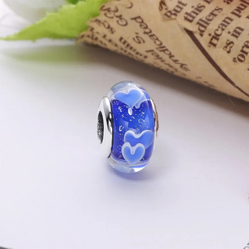 (bilde for) PANDORA Flower Glass Murano Charm - PL00053-1 - Vis 2