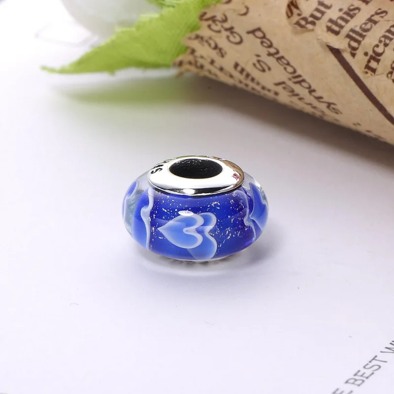 (bilde for) PANDORA Flower Glass Murano Charm - PL00053-1 - Vis 3