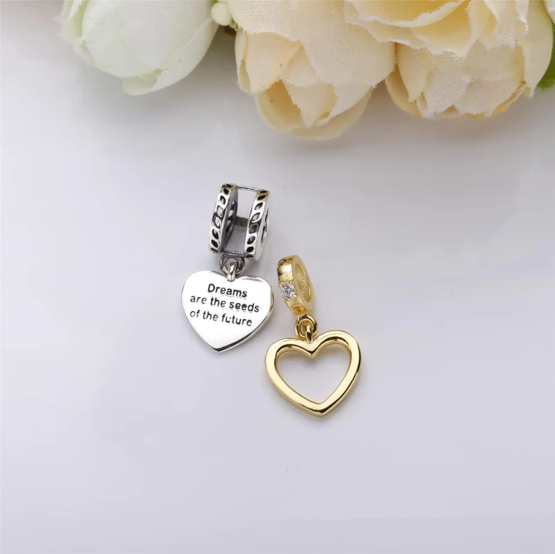 (bilde for) Pandora Frø for fremtiden Helt Hjerte Hengende Charm - 767623CZ - Vis 2