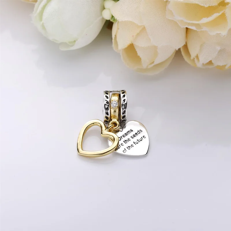 (bilde for) Pandora Frø for fremtiden Helt Hjerte Hengende Charm - 767623CZ - Vis 3