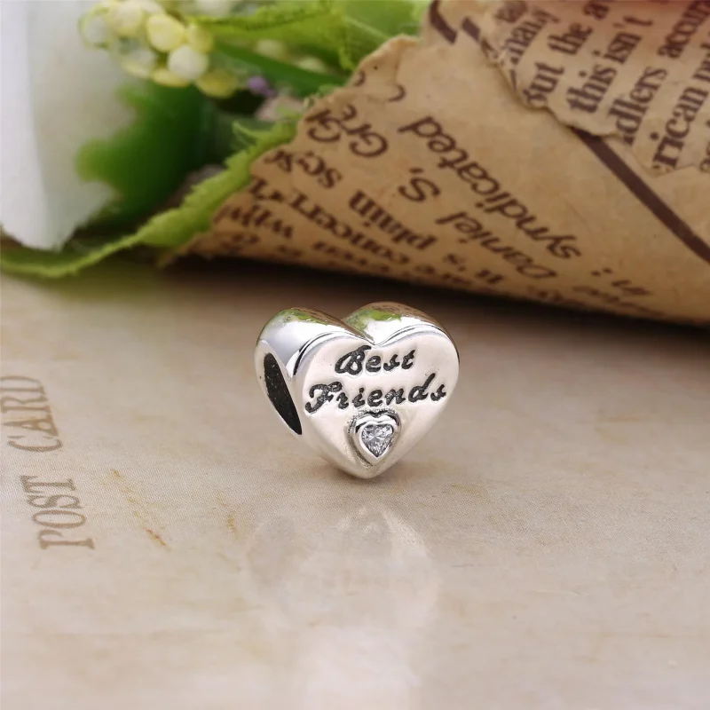 (bilde for) Pandora Friendship Heart Charm - 791727CZ - Vis 2