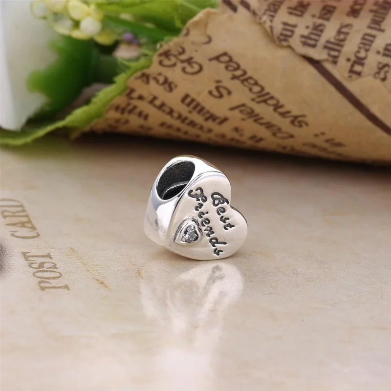(bilde for) Pandora Friendship Heart Charm - 791727CZ - Vis 3