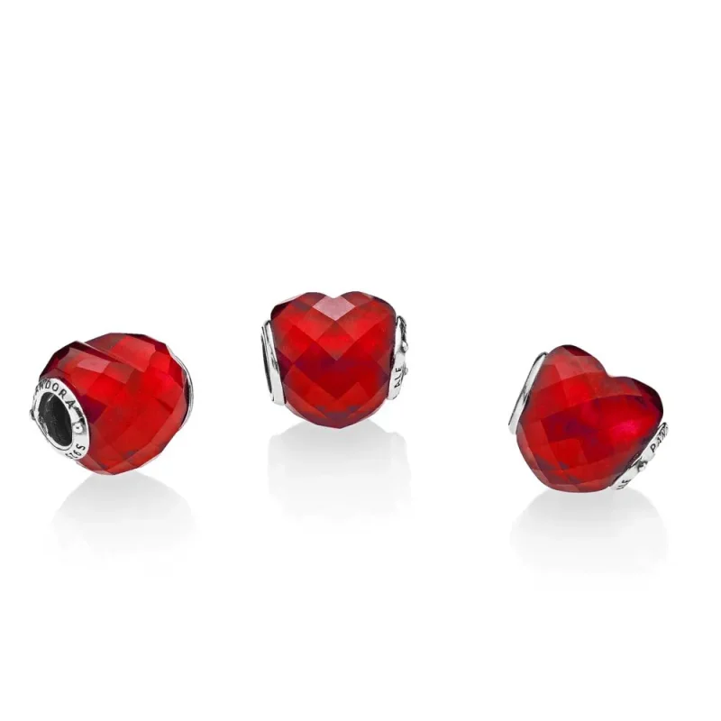 (bilde for) Pandora Fuchsia Shape of Love Charm - 796563NFR - Vis 2
