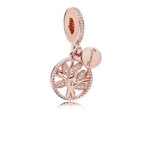 Pandora Funklende Familietre Hengende Charm - 781728CZ (bilde for) Pandora Funklende Familietre Hengende Charm - 781728CZ