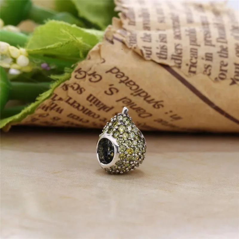 (bilde for) Pandora Green Pavé Pear Charm - 791486NLG - Vis 3
