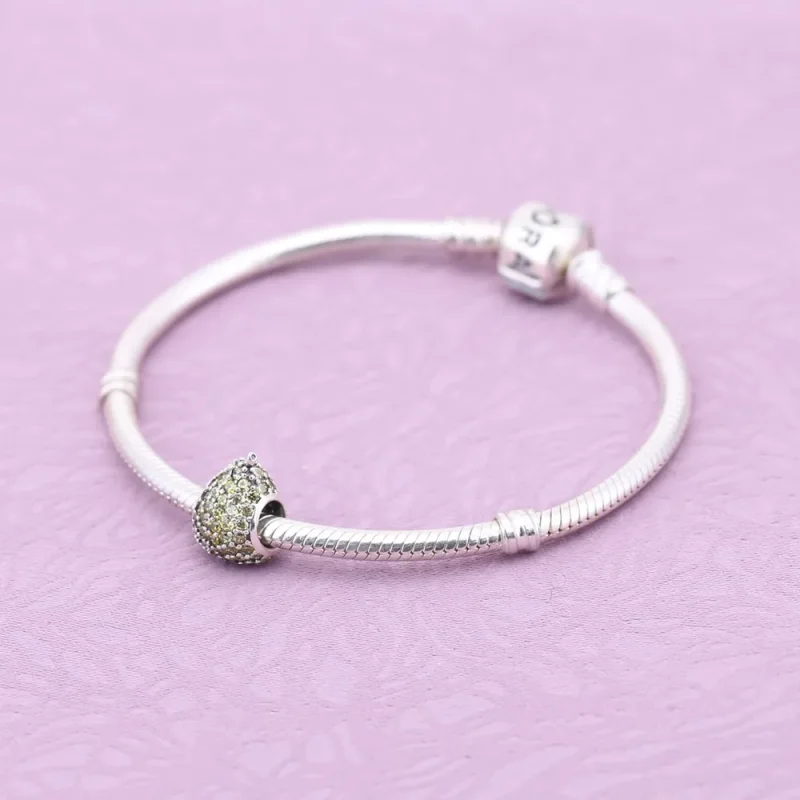 (bilde for) Pandora Green Pavé Pear Charm - 791486NLG - Vis 4