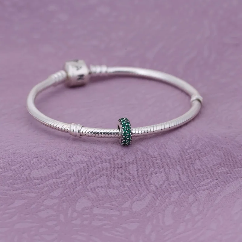 (bilde for) Pandora Grønn pavé inspirasjonsscharm, mellomledd - 791359CZN - Vis 2