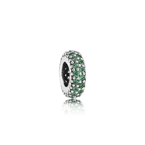 (bilde for) Pandora Grønn pavé inspirasjonsscharm, mellomledd - 791359CZN