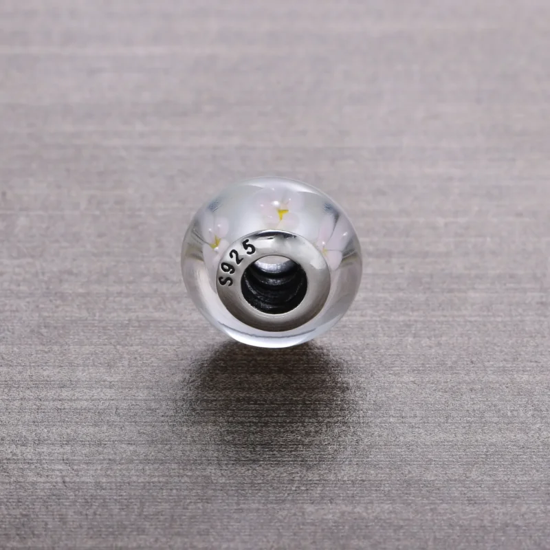 (bilde for) PANDORA Gul blomst Glass Murano Charm - PL00030-1 - Vis 2