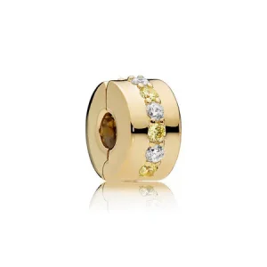 (bilde for) Pandora Gul Funklende Rad Klemmecharm - 767051CSY