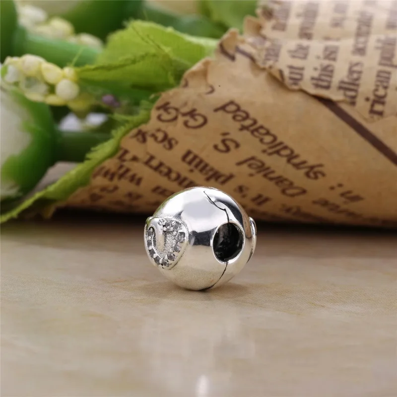 (bilde for) PANDORA Heart Bond, klar CZ Clip - 792150cz - Vis 3