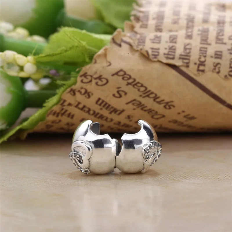 (bilde for) PANDORA Heart Bond, klar CZ Clip - 792150cz - Vis 4