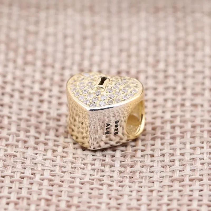 (bilde for) Pandora Heart Lock Charm - 750833CZ - Vis 2