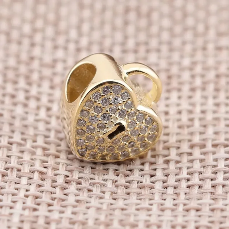 (bilde for) Pandora Heart Lock Charm - 750833CZ - Vis 3