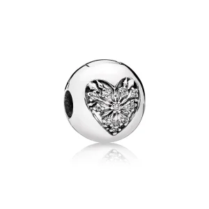 (bilde for) PANDORA Heart of Winter Clip, klar CZ - 796388CZ