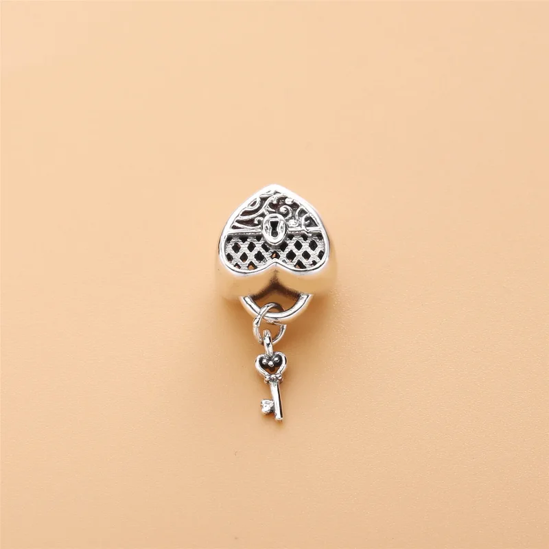 (bilde for) Pandora Heart padlock and key silver charm - 797655 - Vis 2