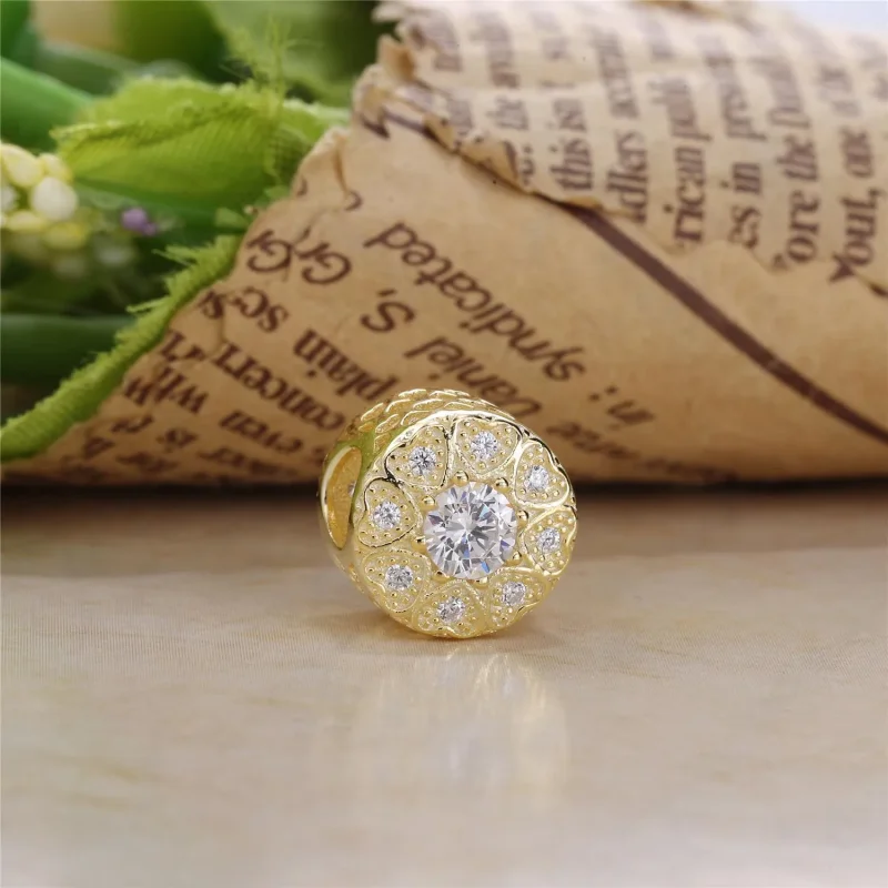 (bilde for) Pandora Hearts of Gold Charm - 750841CZ - Vis 2