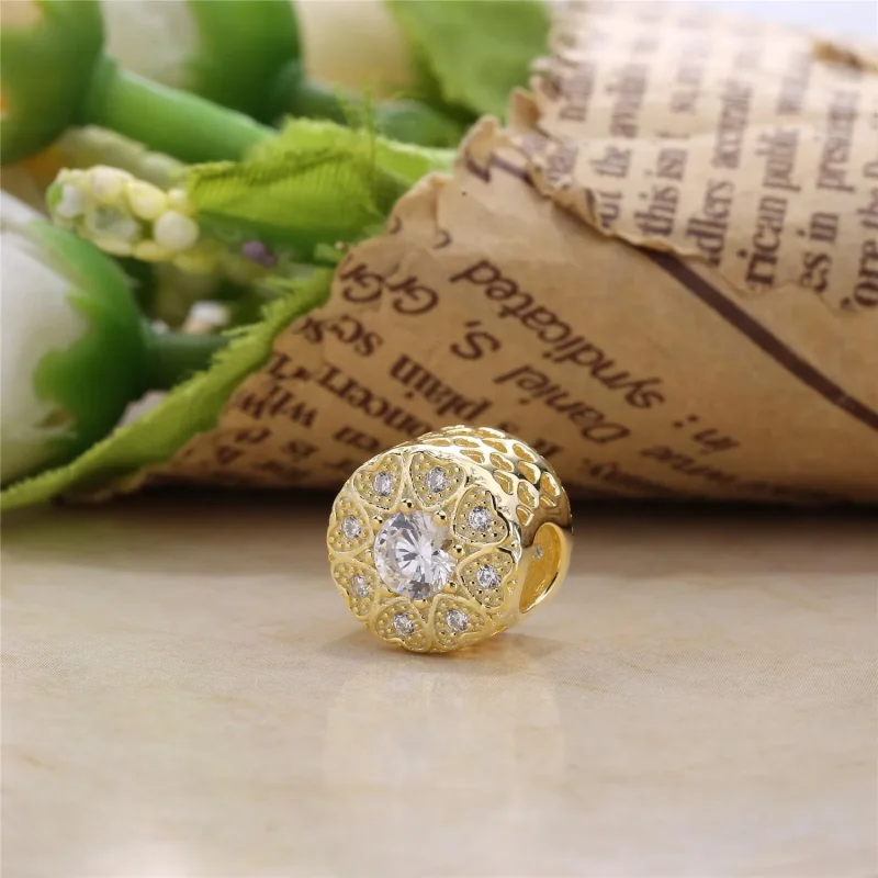 (bilde for) Pandora Hearts of Gold Charm - 750841CZ - Vis 3