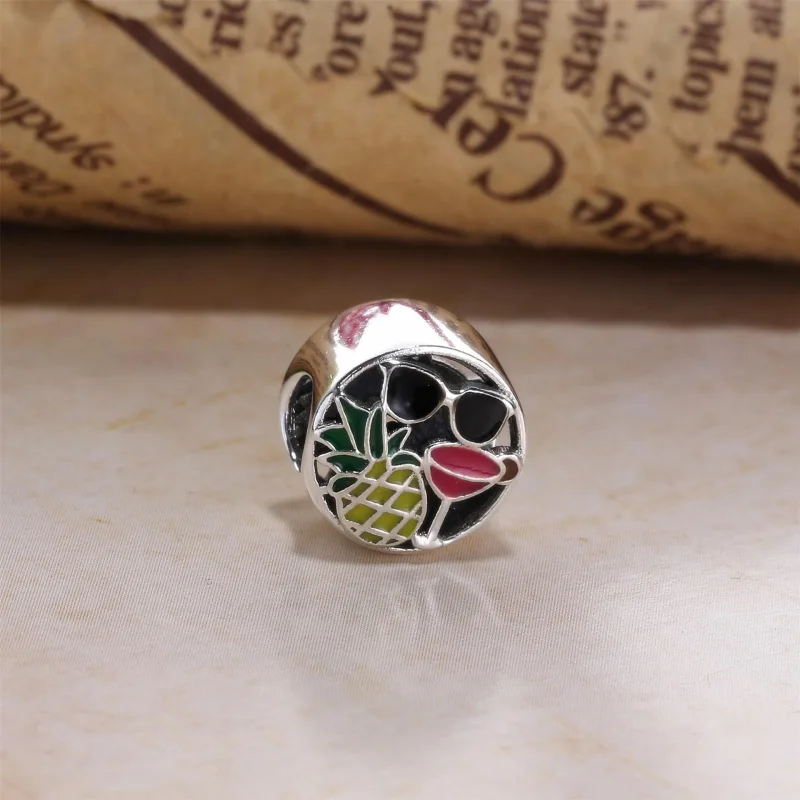 (bilde for) Pandora Holiday charm in sterling silver with purple, orange, yellow, pink and g - Vis 2