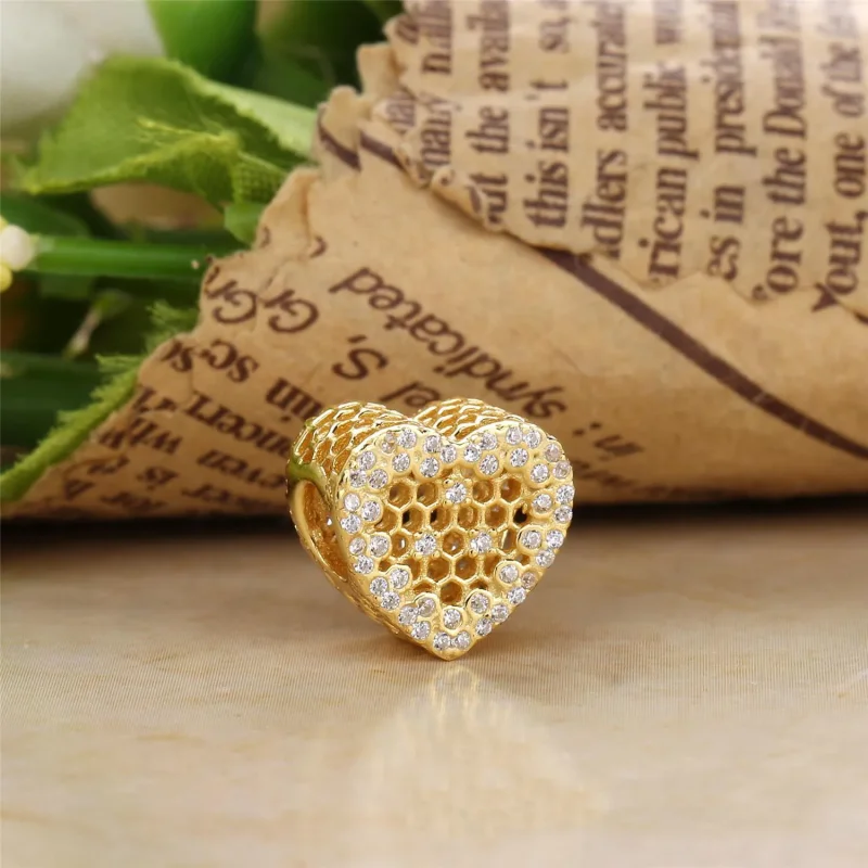 (bilde for) Pandora Honeycomb Lace Charm - 767039CZ - Vis 2