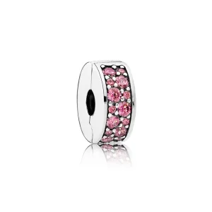 (bilde for) PANDORA Honeysuckle Pink Shining Elegance Spacer Clip - 791817HCZ