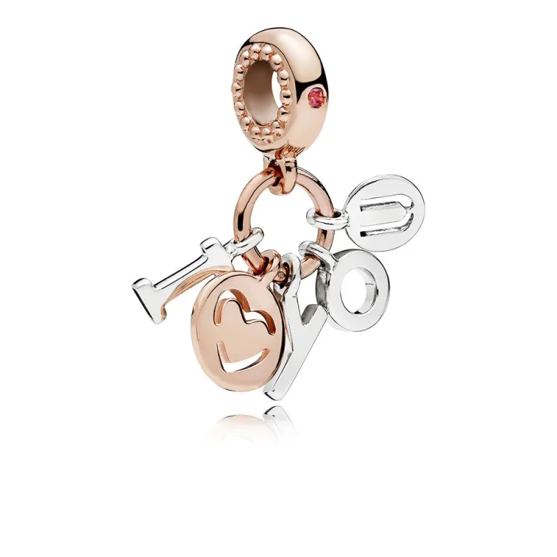 (bilde for) Pandora I Love You Bokstaver Hengende Charm - 786596CZR - Vis 2