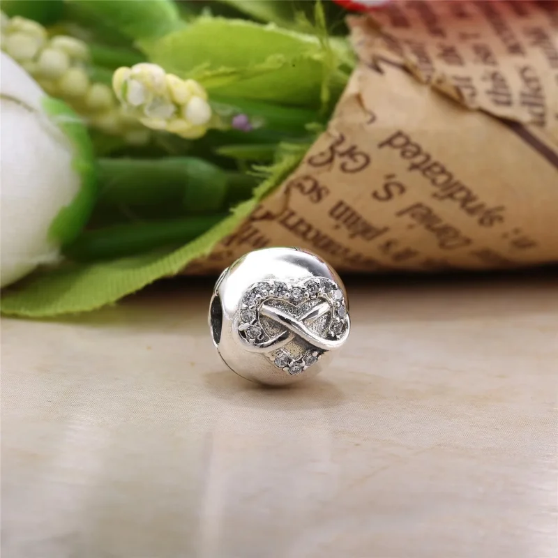 (bilde for) PANDORA Infinity Heart Clip, klar CZ - 791947CZ - Vis 2