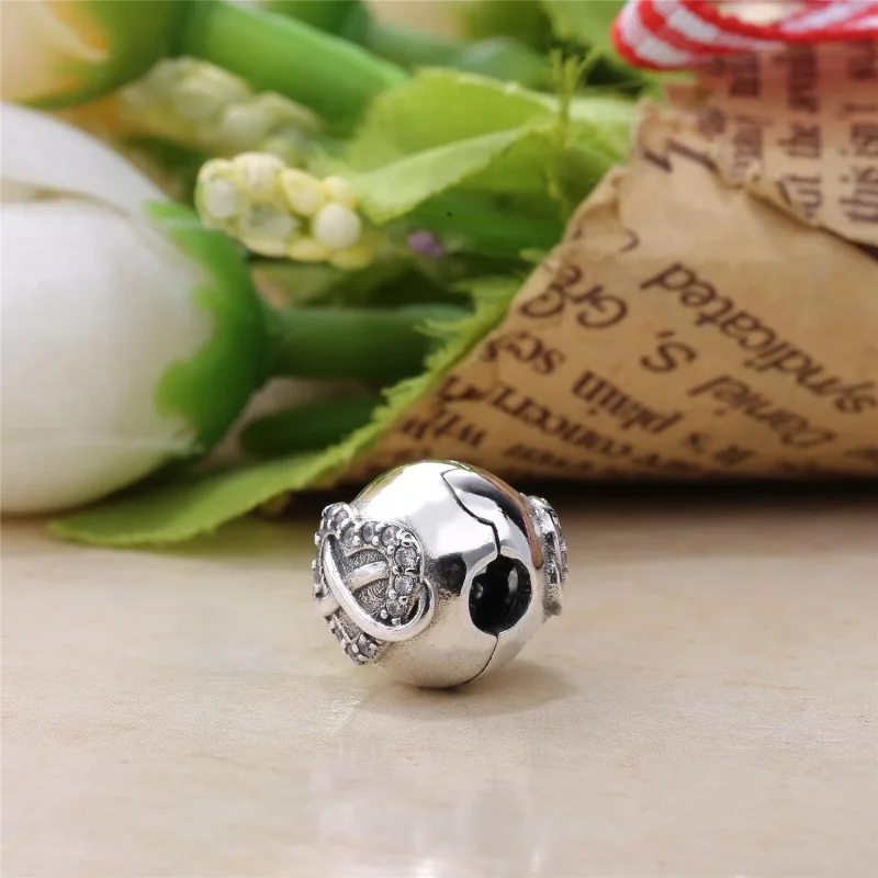 (bilde for) PANDORA Infinity Heart Clip, klar CZ - 791947CZ - Vis 3